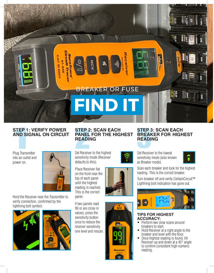 Ideal Industries SureTrace Circuit Tracer 0-480V AC/DC, large image number 3