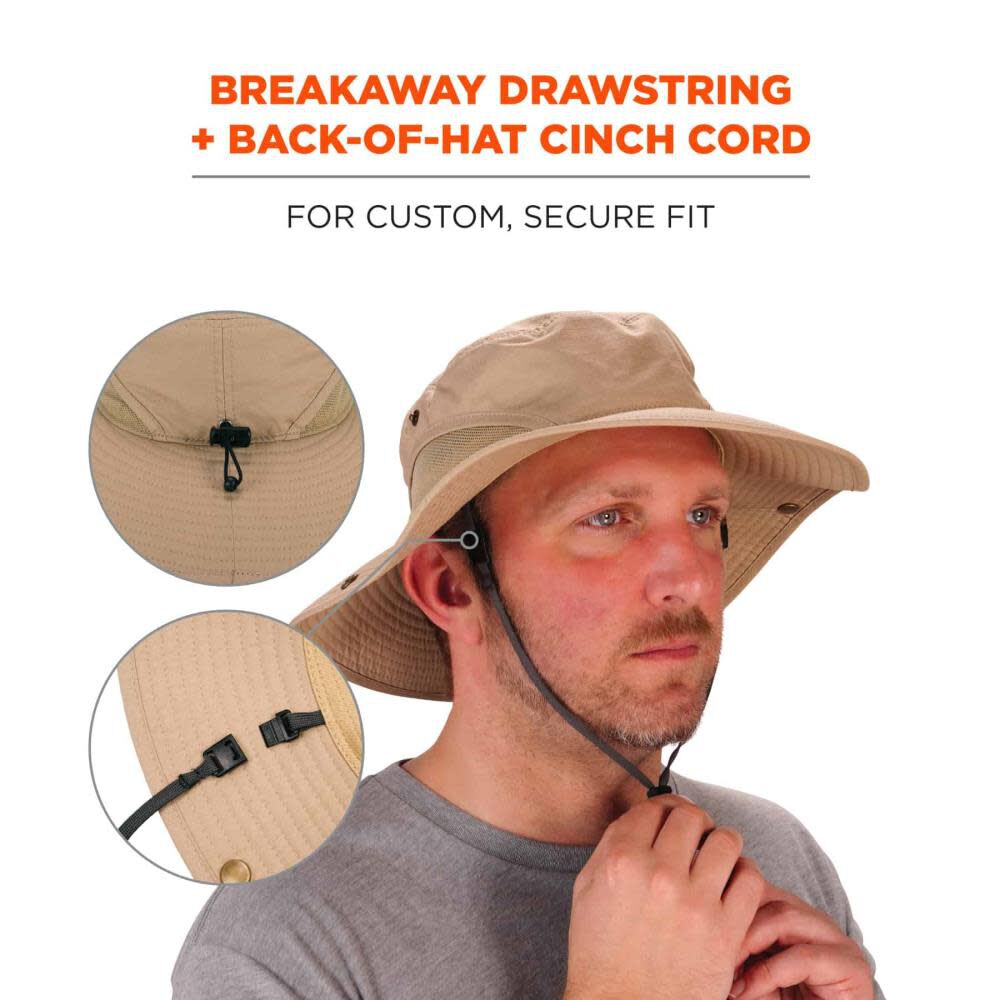 Ergodyne Chill Its 8936 Lightweight Ranger Hat with Mesh Paneling, large image number 6