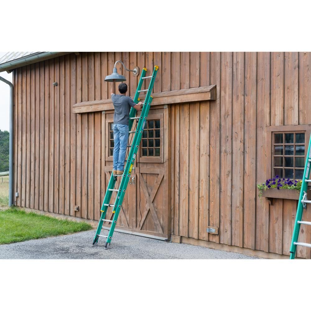 Werner 24 Ft. Type II Fiberglass D-Rung Extension Ladder, large image number 4