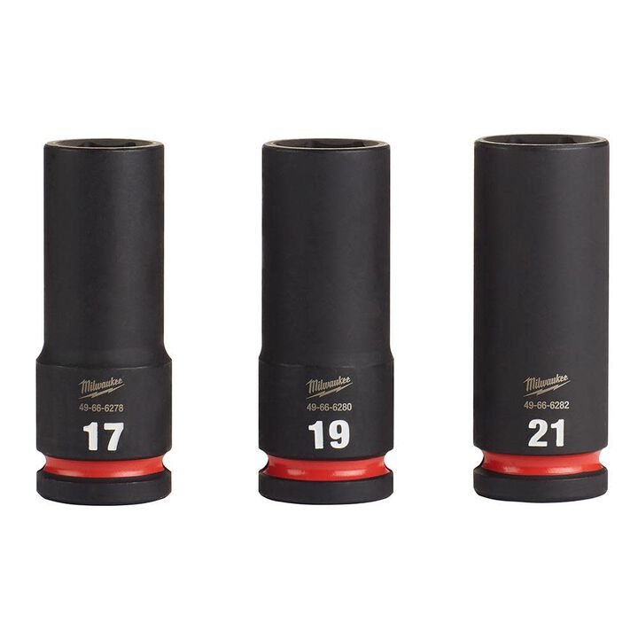 Milwaukee Impact Socket 1/2in Drive Metric 6 Point 3pc