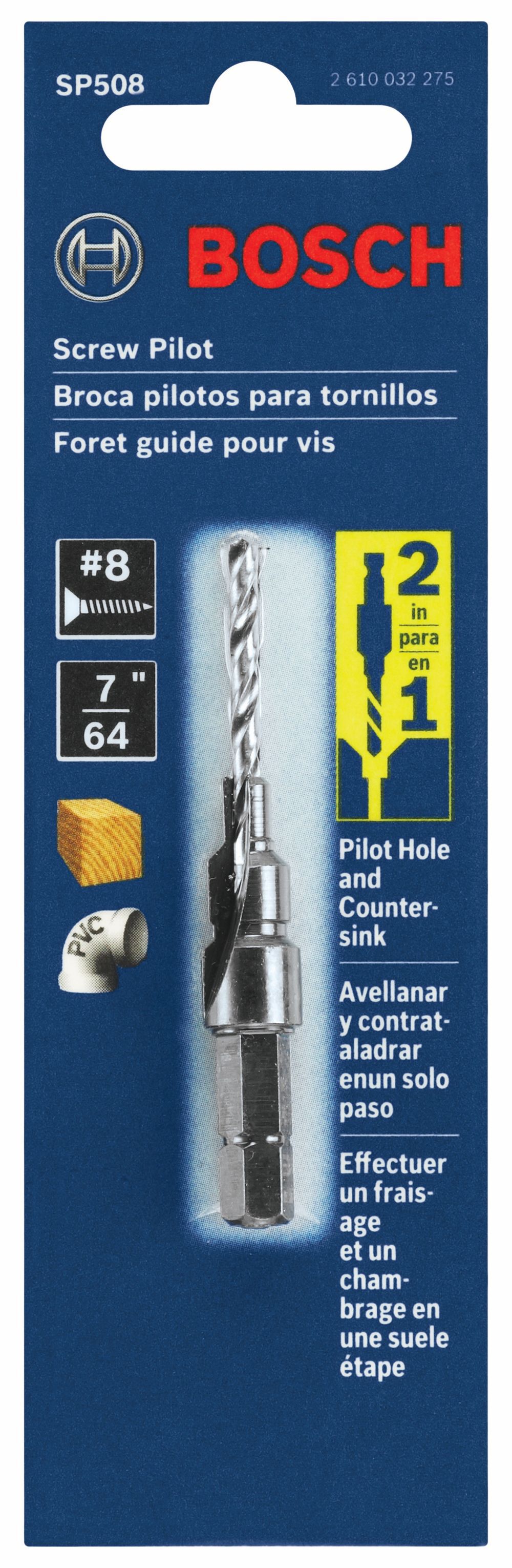 Bosch #8 Hex Shank Screw Pilot Bit, large image number 2