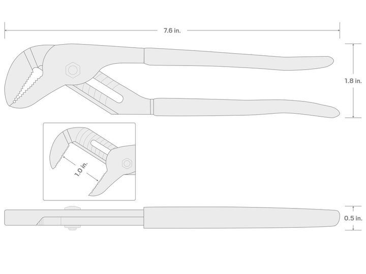 Tekton 7 Inch Groove Joint Pliers (1 Inch Jaw Capacity), large image number 6