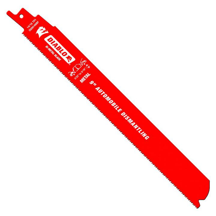 Diablo Tools 9 Inch Bi Metal Reciprocating Blade for Auto Dismantling 25 Pack