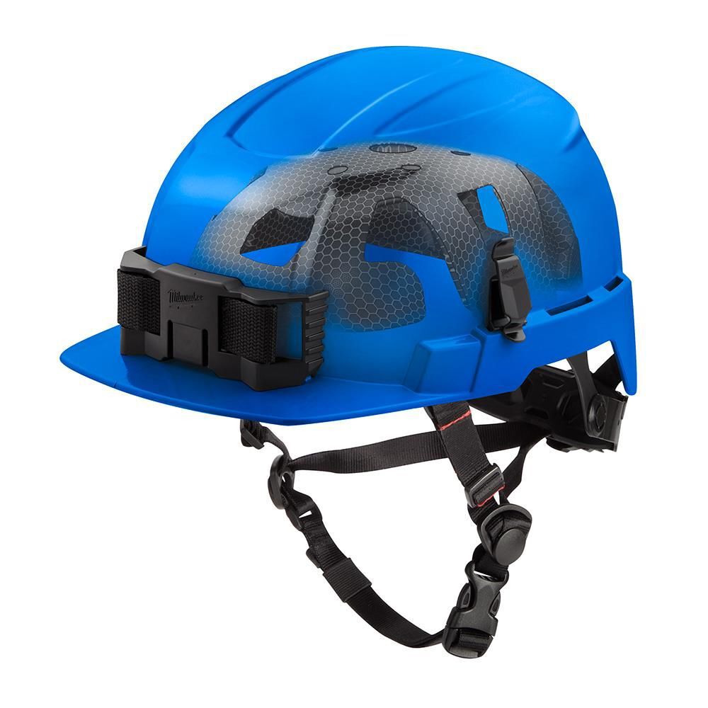 Milwaukee BOLT Blue Front Brim Safety Helmet with IMPACT ARMOR Liner (USA)-Type 2, Class E, large image number 1