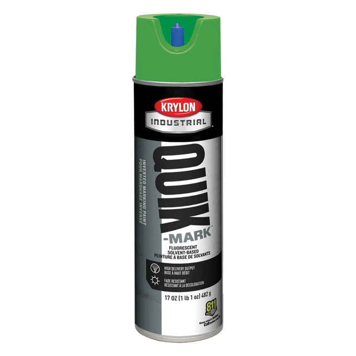 Krylon Quik-Mark 17oz Flat Sheen Fluorescent Red/Orange Marking Paint