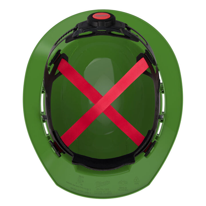 Milwaukee Green Full Brim Hard Hat with 4pt Ratcheting Suspension Type 1 Class E, large image number 10