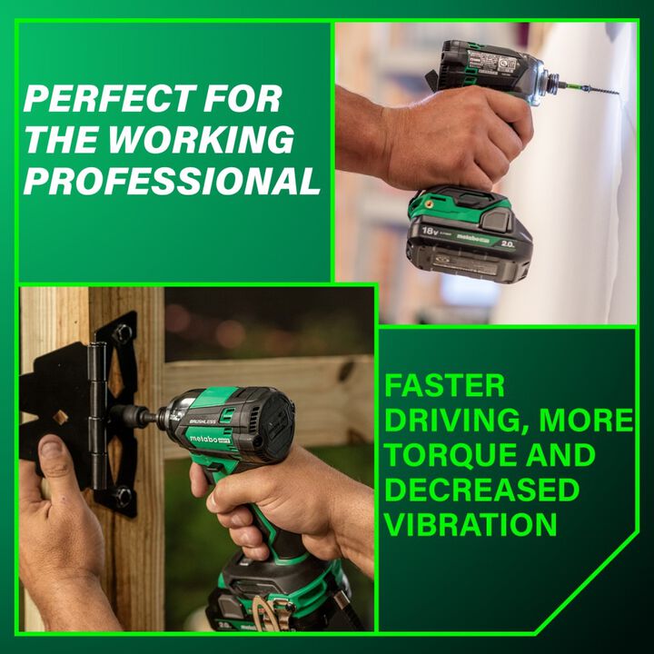 Metabo HPT 18V Cordless Triple Hammer Impact Driver 2Ah Batteries Kit, large image number 2