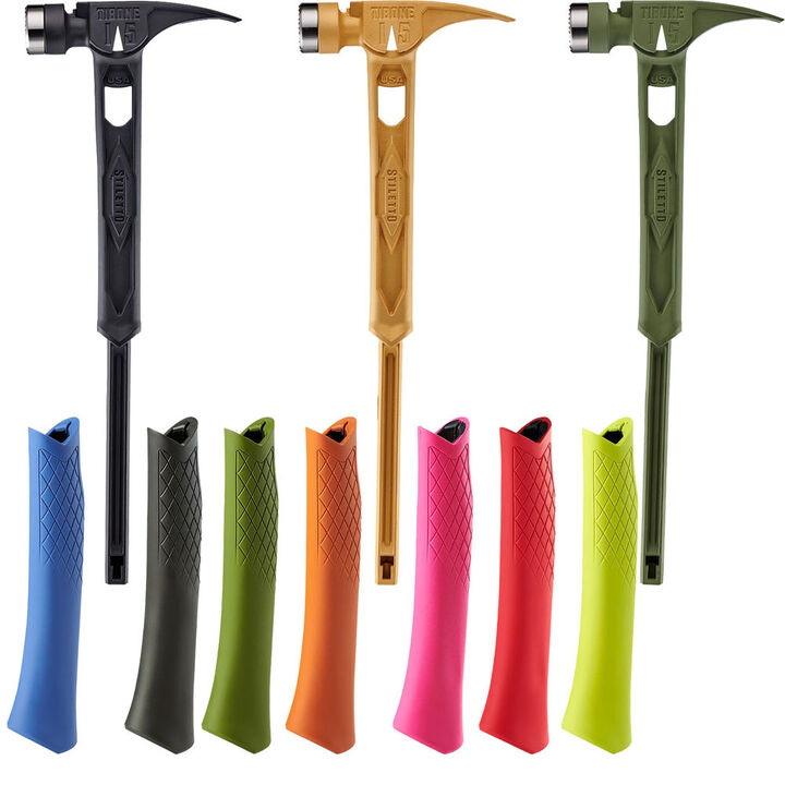 Stiletto TIBONE 15oz Limited Edition Black Titanium Framing Hammer with Red Handle, large image number 1