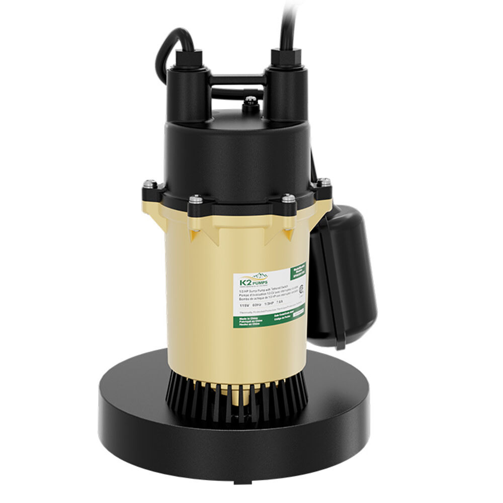 K2 Pumps Sump Pump 1/2 HP Cast Aluminum with Direct-in Tethered Switch, large image number 4