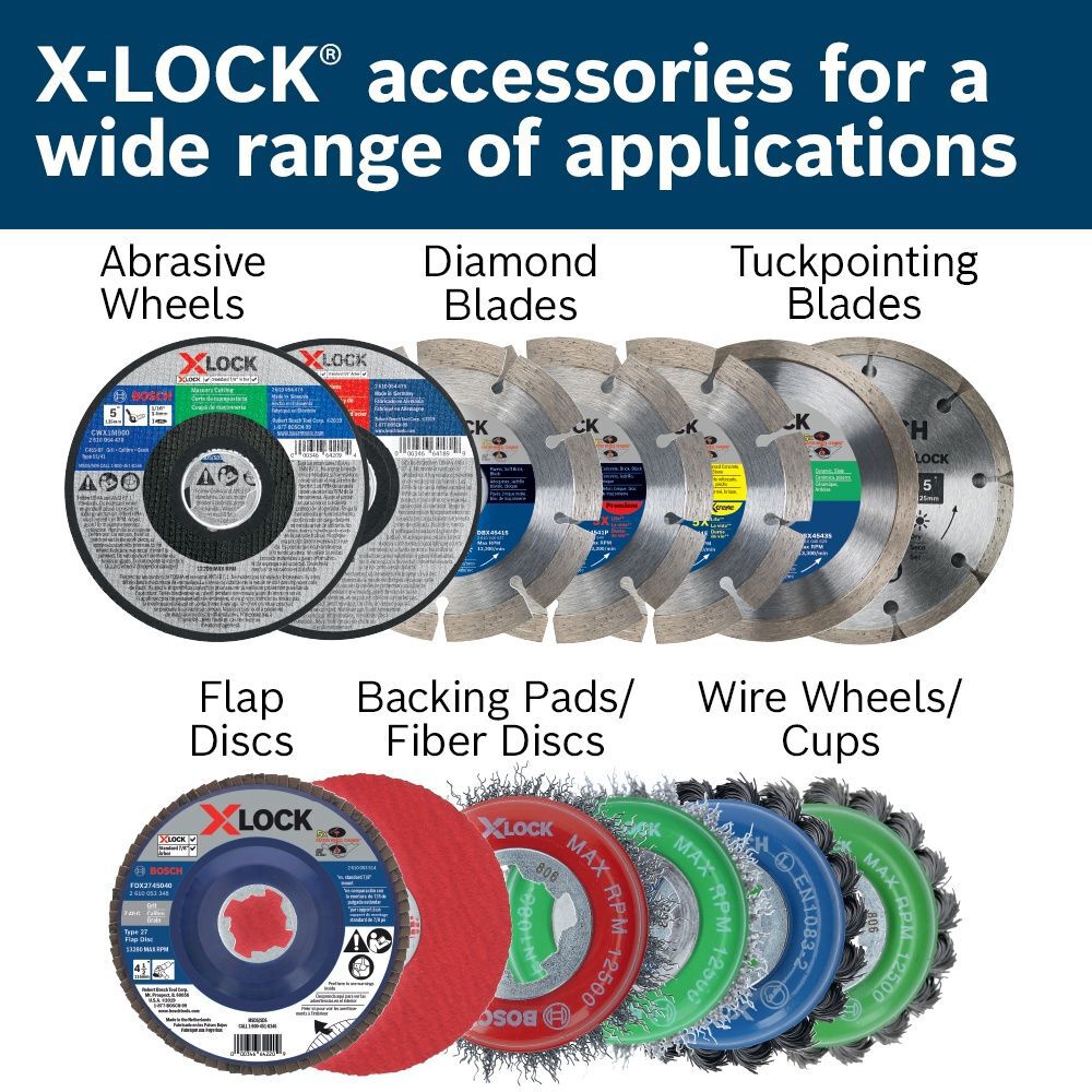 Bosch 4-1/2 Inch 60 Grit X-LOCK Medium Grit Abrasive Fiber Discs, large image number 5