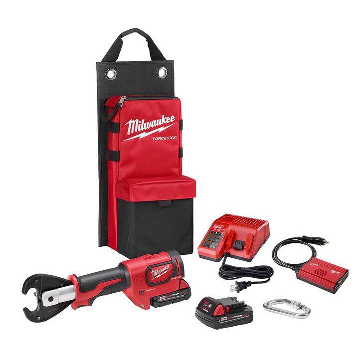 Milwaukee M18 Force Logic 6T Utility Crimping Kit with D3 Grooves-Snub Nose