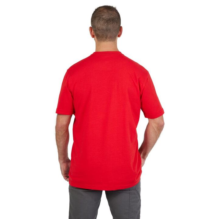 Milwaukee Logo Heavy Duty T Shirt Short Sleeve Red Medium, large image number 6