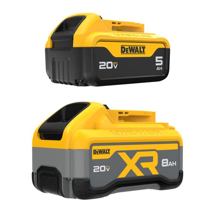 DEWALT 20V MAX* Lithium-Ion 8 Ah  & 5 Ah Battery Pack