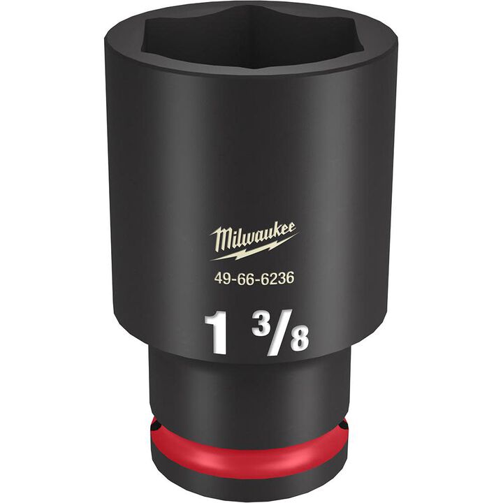 Milwaukee Impact Socket 1/2in Drive 1 3/8in Deep 6 Point