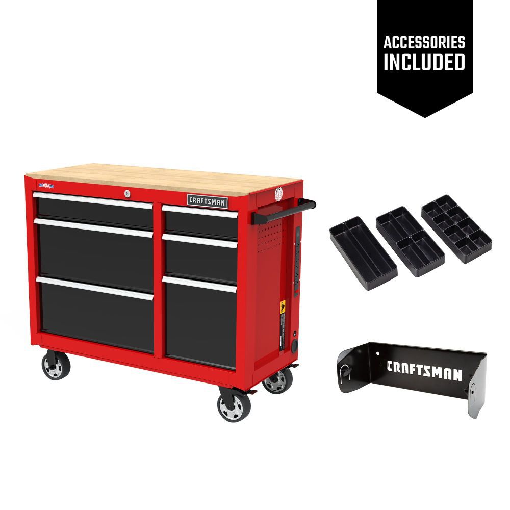 CRAFTSMAN S2000 41 Inch Wide 6-Drawer Mobile Workstation, large image number 2