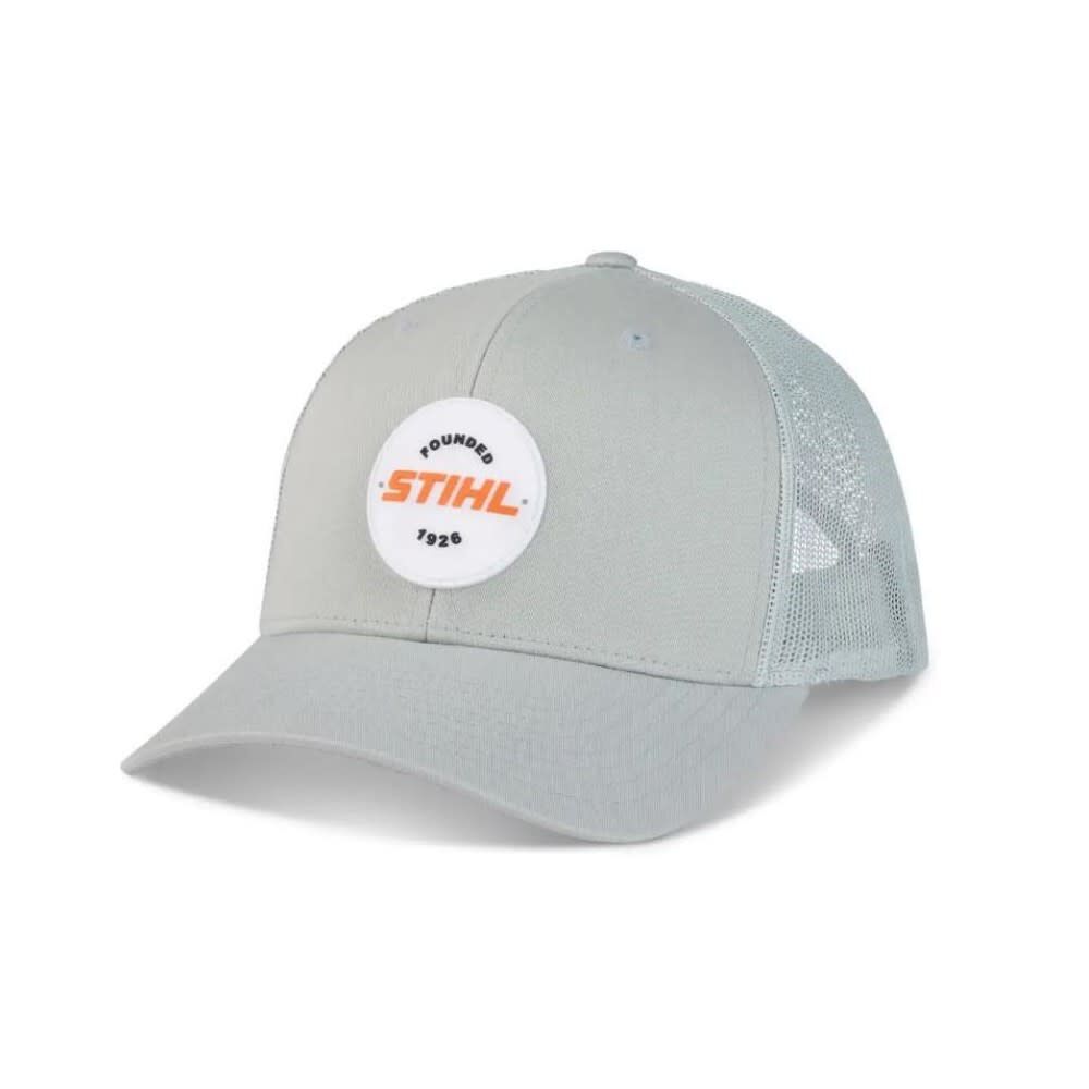 Stihl Richardson Trucker Hat with Light Gray Solid Cotton Twill Front and Polyester Mesh Back - OSFM, large image number 1