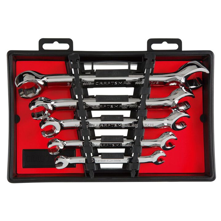 CRAFTSMAN SAE Fully Polished Flare Nut Wrench Set,, 5 Piece, large image number 1