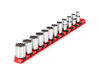 Tekton 3/8 Inch Drive 12-Point Socket Set with Rail, 12 Pieces (8-19 mm), small image number 1