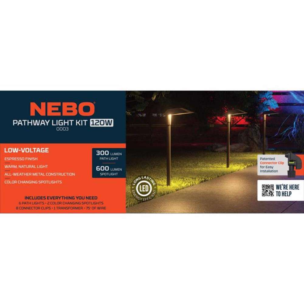 Nebo 300/600 Lumen 120W Low Voltage LED Pathway Light & Spot Light Set 8 Pieces, large image number 5