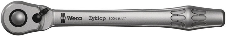 Wera Tools 8004 A Zyklop Metal Ratchet W/ Switch Lever & 1/4in Drive