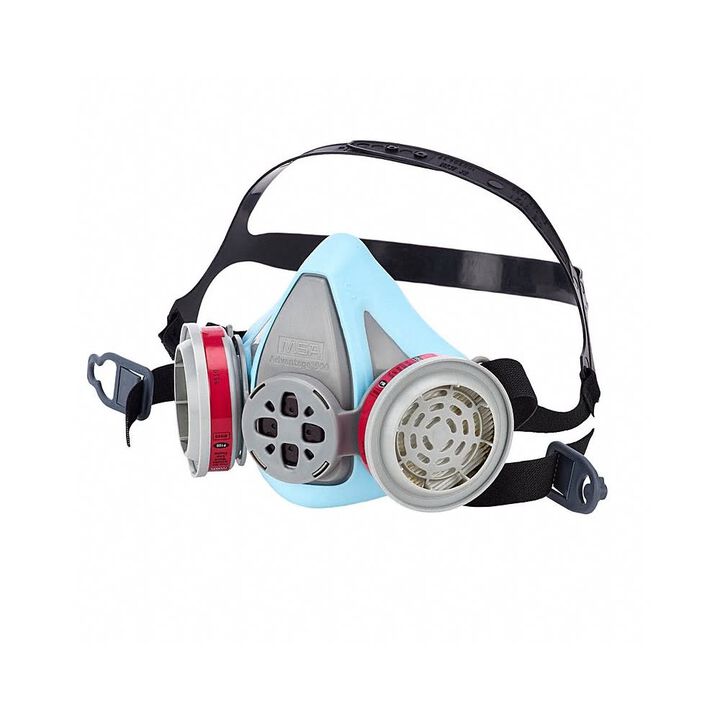MSA Safety Works Advantage 900 Elastomeric Half-Mask Respirator, Blue, Small