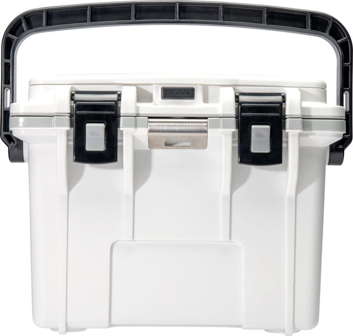 Pelican Polypropylene Personal Cooler with Handle, 14 Quarts, White and Gray