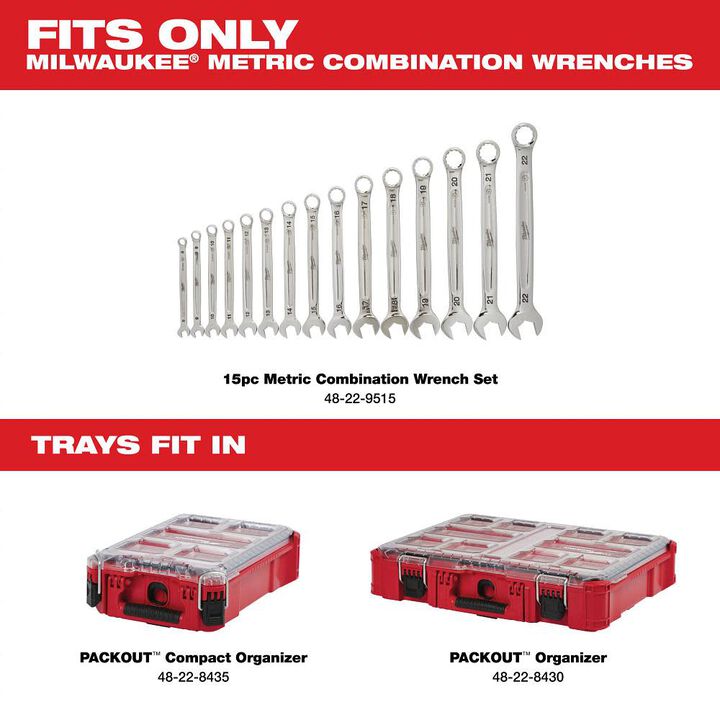 Milwaukee Trays for Metric Combination Wrench 15 Piece, large image number 1