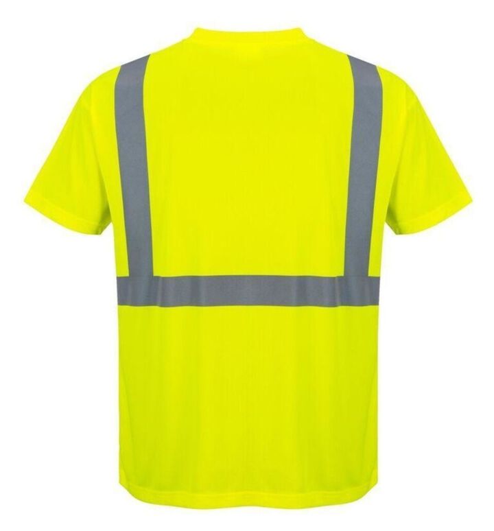 Portwest Hi-Vis Pocket T-Shirt Yellow - Medium, large image number 1