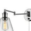 Globe Electric LeClaire Wall Sconce 1 Light Chrome Clear Vintage, small image number 2