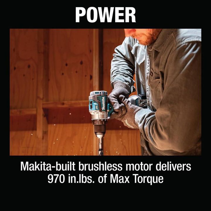 Makita 18V LXT Lithium-Ion Brushless Cordless 1/2" Driver-Drill (Bare Tool), large image number 11