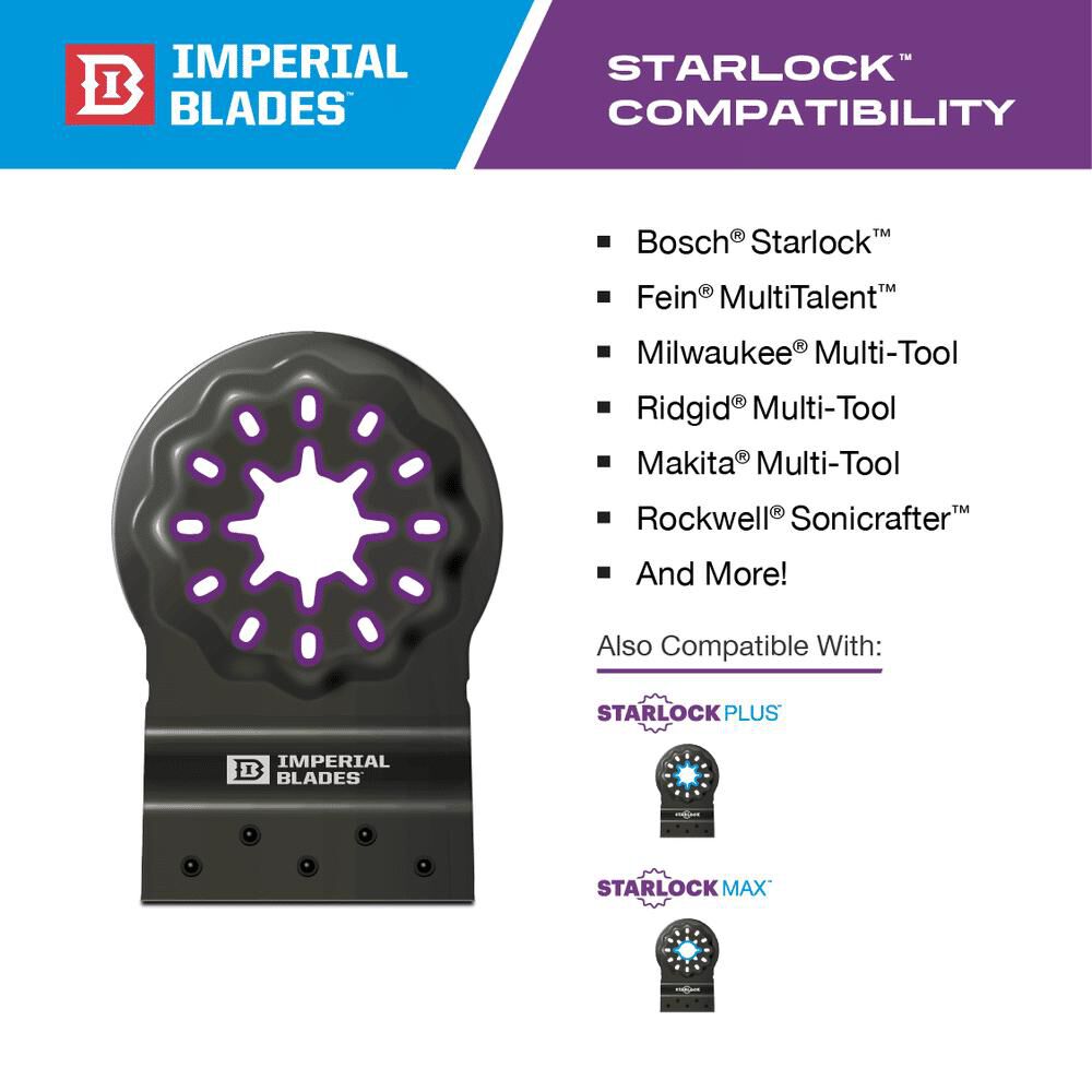 Imperial Blades Starlock 1 3/8in Japanese Tooth Hardwood Blade 3pc, large image number 8