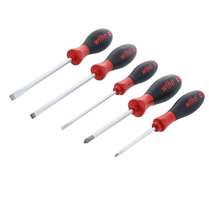 Wiha SoftFinish Slotted & Phillips Screwdriver Set 5pc
