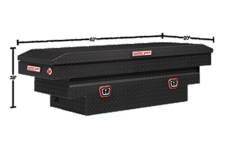 Weather Guard Saddle Truck Tool Box AluminumCompact Deep Textured Matte Black, large image number 4