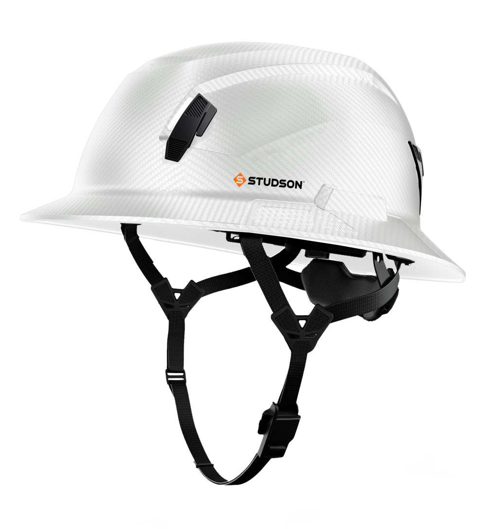 Studson Full Brim Non-Vented Safety Helmet Type 2 Class E White Carbon North America Dual-Certification, large image number 1