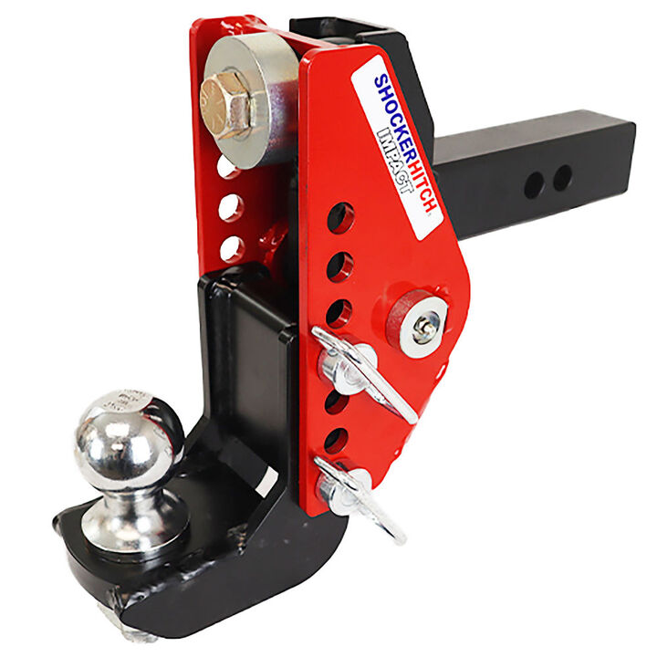 Shocker Hitch Impact 14K 2 Inch Cushion Hitch & Drop Ball Mount 2 Inch Hitch Ball