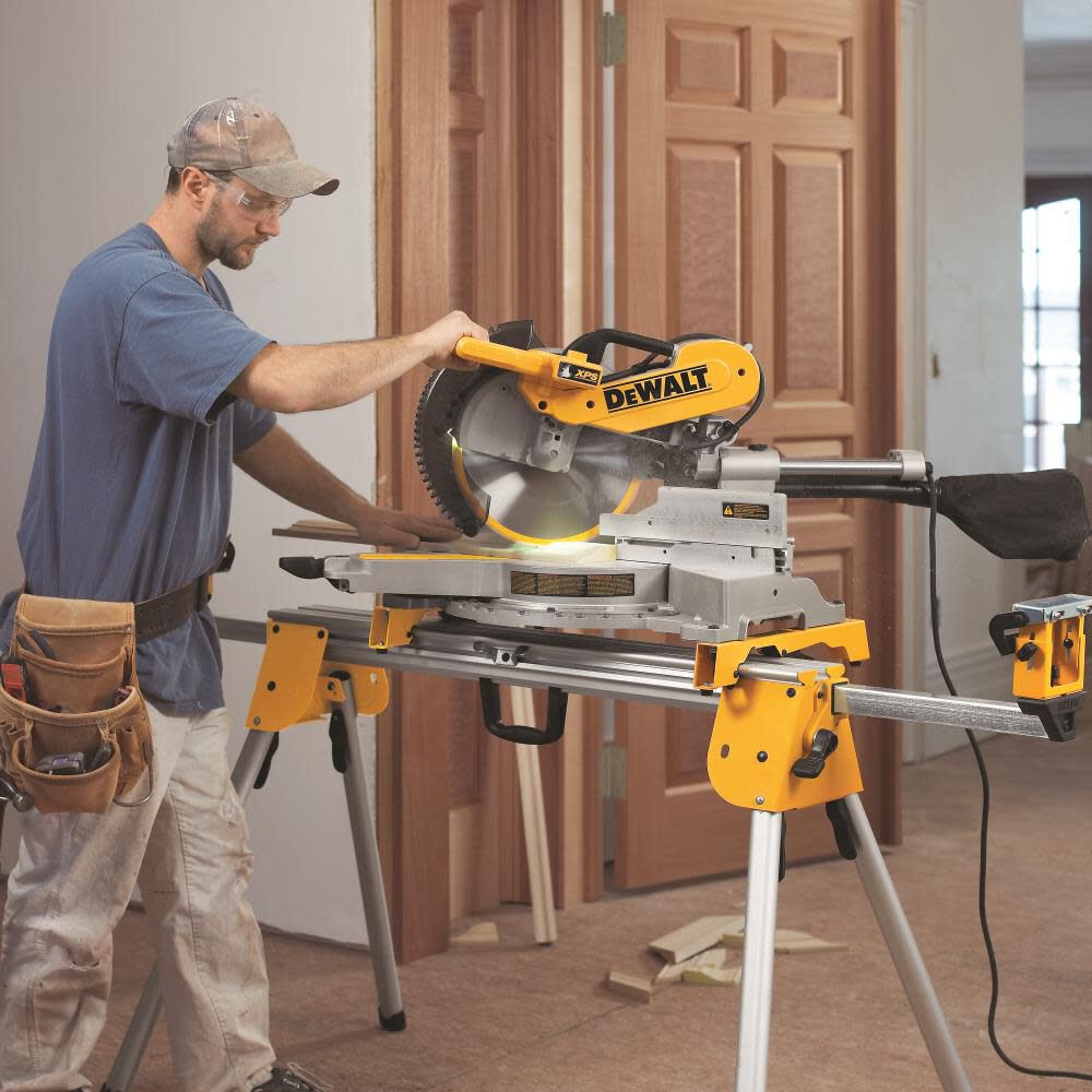 DEWALT 12 Inch Double Bevel Sliding Compound Miter Saw & Saw Stand Bundle, large image number 2