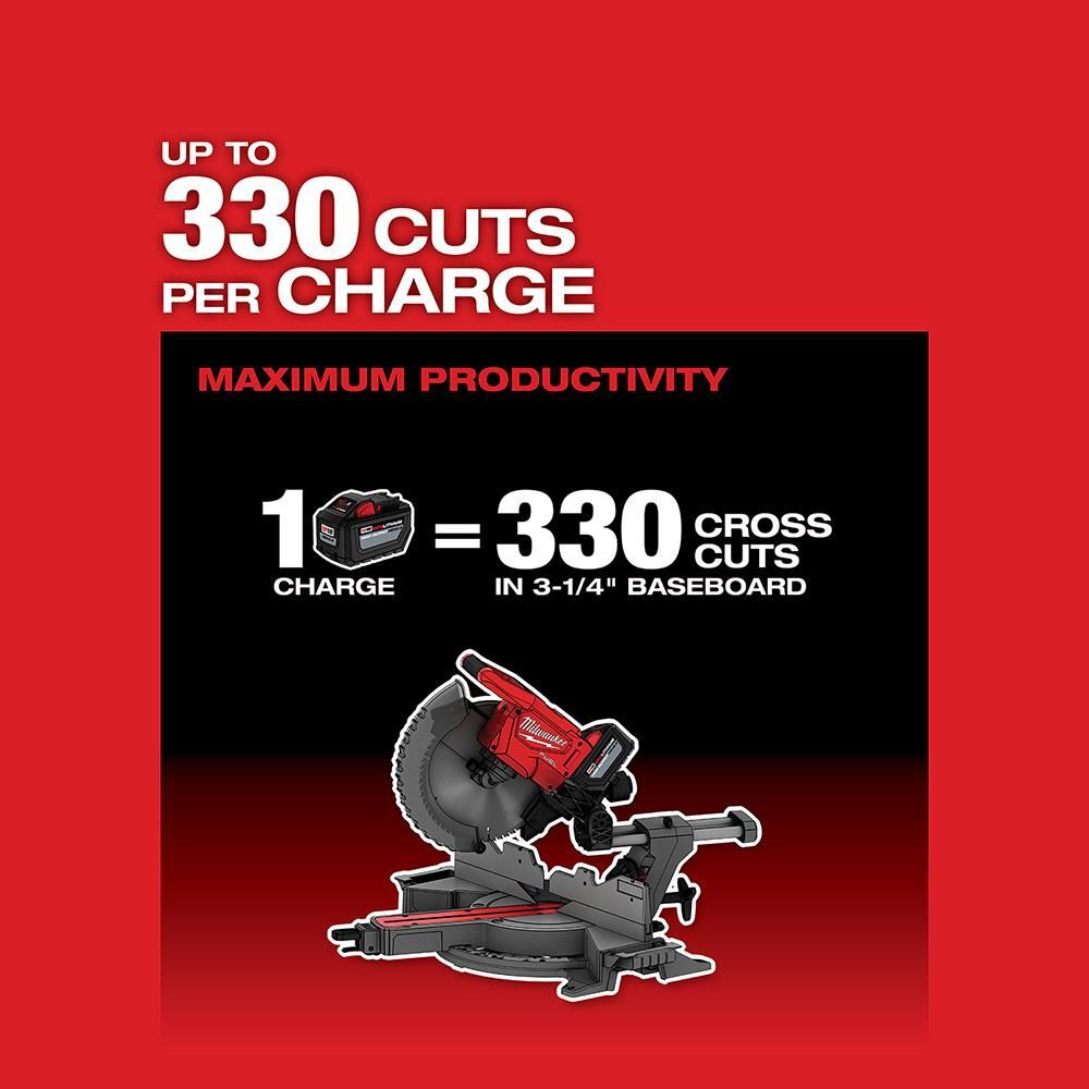 Milwaukee M18 FUEL 12inch Dual Bevel Sliding Compound Miter Saw - Kit, large image number 6