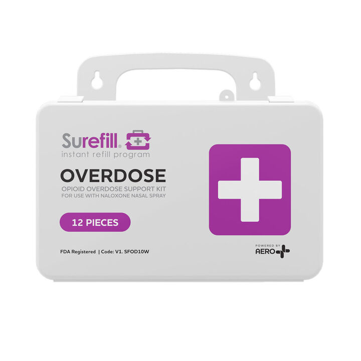 Aero Healthcare SUREFILL Opiod Overdose Support Kit (without Nalaxone) Plastic Case