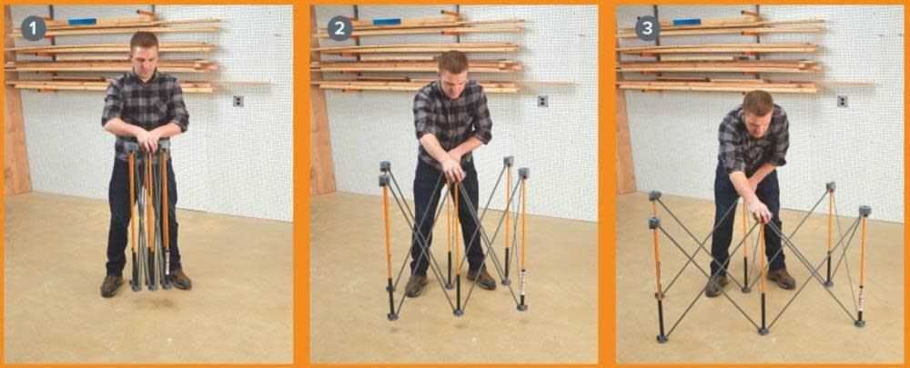 Bora Portamate Centipede 4 ft x 8 ft Work Support 4 X-Cups 4 Quick Clamps Carry Bag, large image number 5