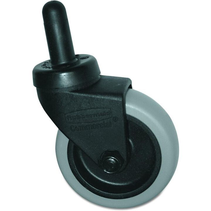 Rubbermaid 3 Inch Plastic Gray Caster with Tread Metal Axle