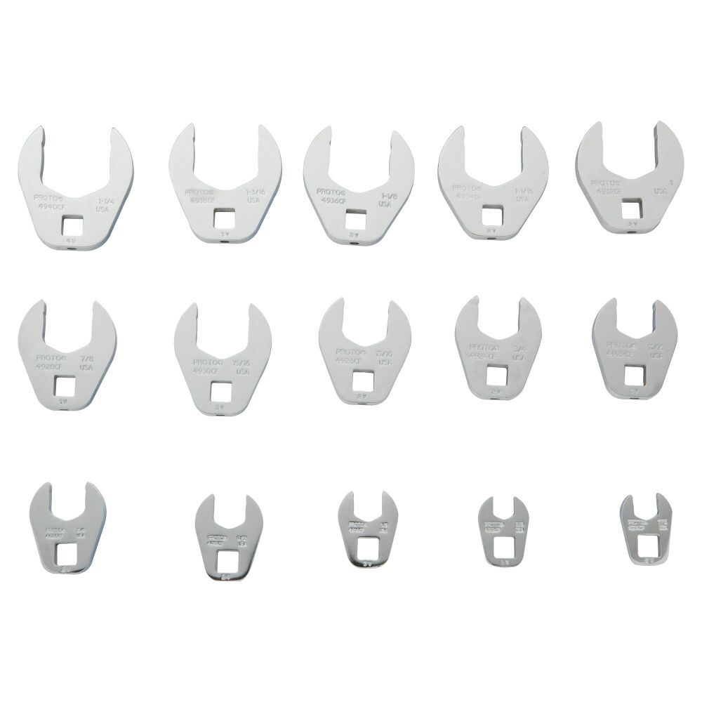 Proto 3/8 in Drive Crowfoot Wrench Set 15pc, large image number 1
