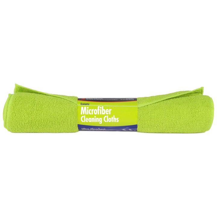 Buffalo Industries 12 x 16in Green Microfiber Cleaning Cloth 3pk Roll