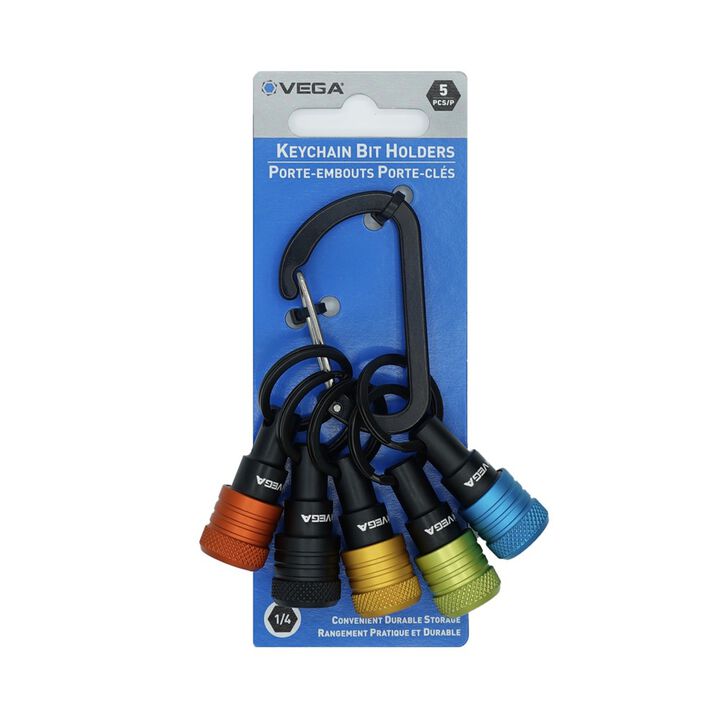 Vega Keychain Bit Holders Multi-Color - 5 Pieces