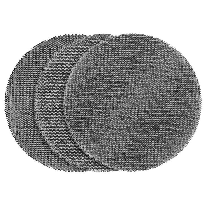 Milwaukee 3 Inch Assorted 80, 120, 180 Grit Mesh Sanding Discs with POWERGRID Tear Resistant Mesh  12 Pack + Pad Saver