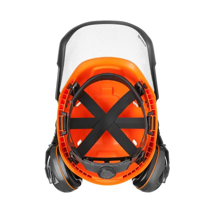 Husqvarna Technical Forest Helmet with Ear Protection, Orange, large image number 2