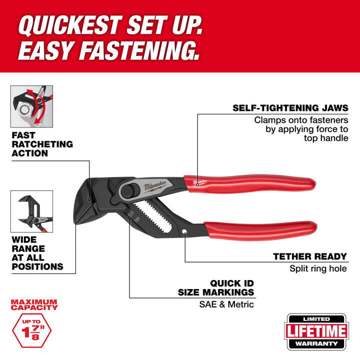 Milwaukee 10 Inch & 7 Inch Pliers Wrench Set 2 Pieces, large image number 1
