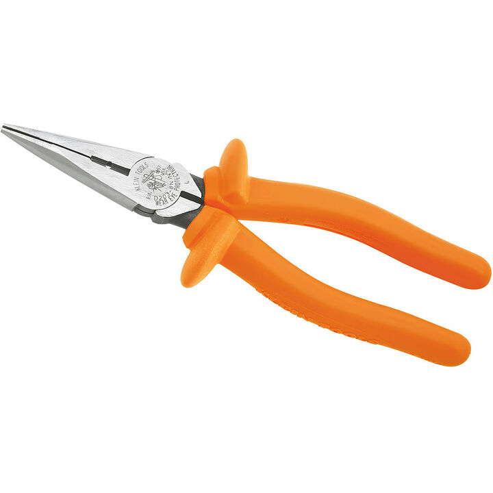 Klein Tools Long Nose Pliers Insul Cut 8in L