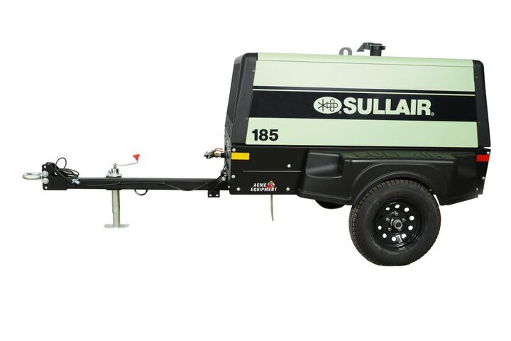 Sullair Portable Air Compressor 185CFM 49HP Rotary Screw