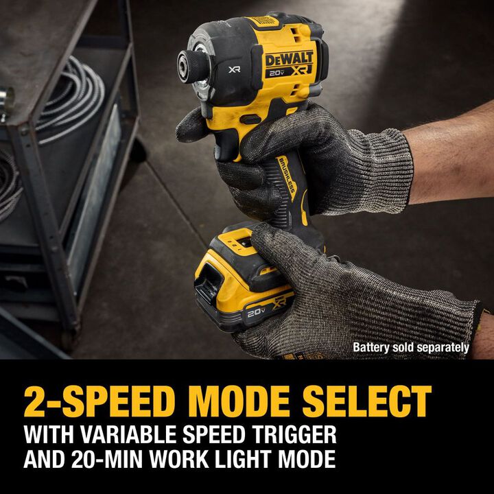 DEWALT 20V MAX XR 1/4 Inch Quiet Hydraulic Impact Driver (Bare Tool), large image number 4