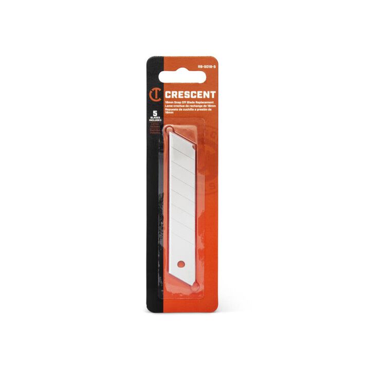 Crescent 18mm Snap-Off Replacement Blades - 5 Pack